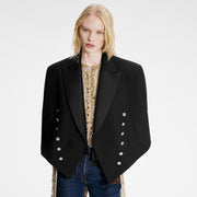 Loose Collar Cape-Sleeve Spencer Jacket