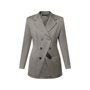 Asymmetrical Double-Breasted Blazer