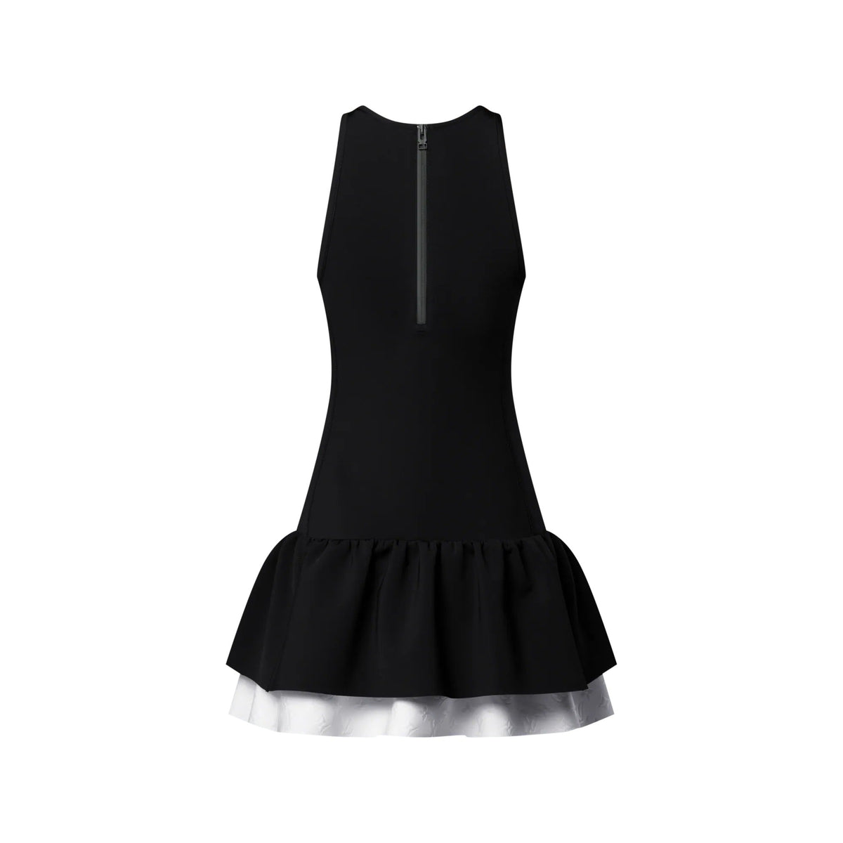 Color-Blocked Ruffle Hem Dress