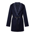 Hooded Drawstring Wrap Coat