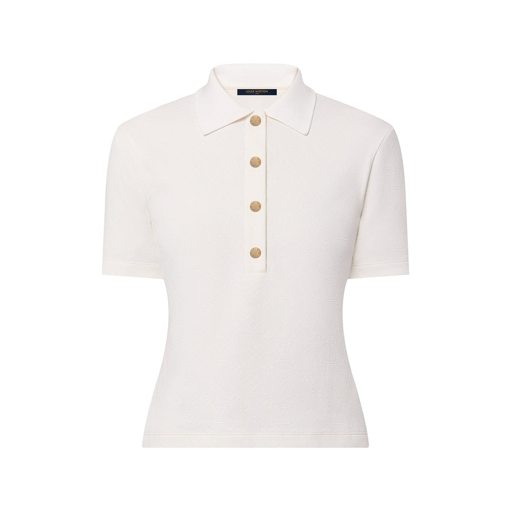 Monogram Piqué Polo Top