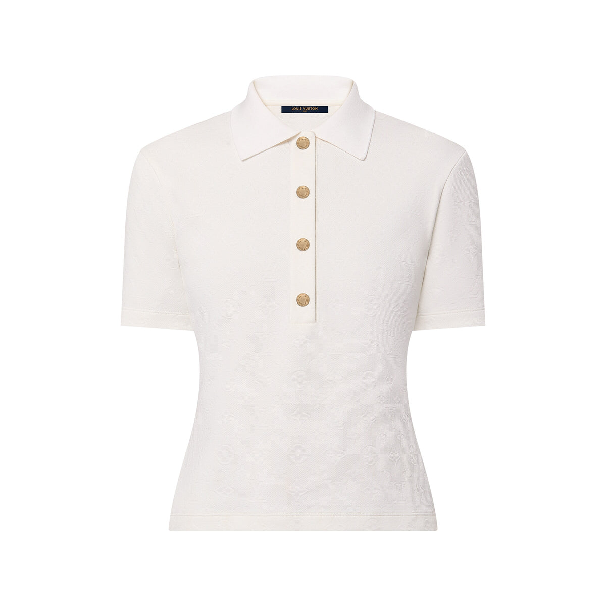 Monogram Piqué Polo Top