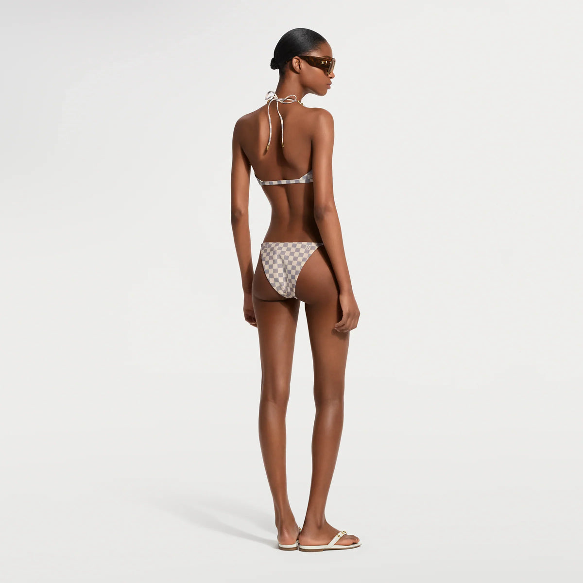 Damier Triangle Bikini Top