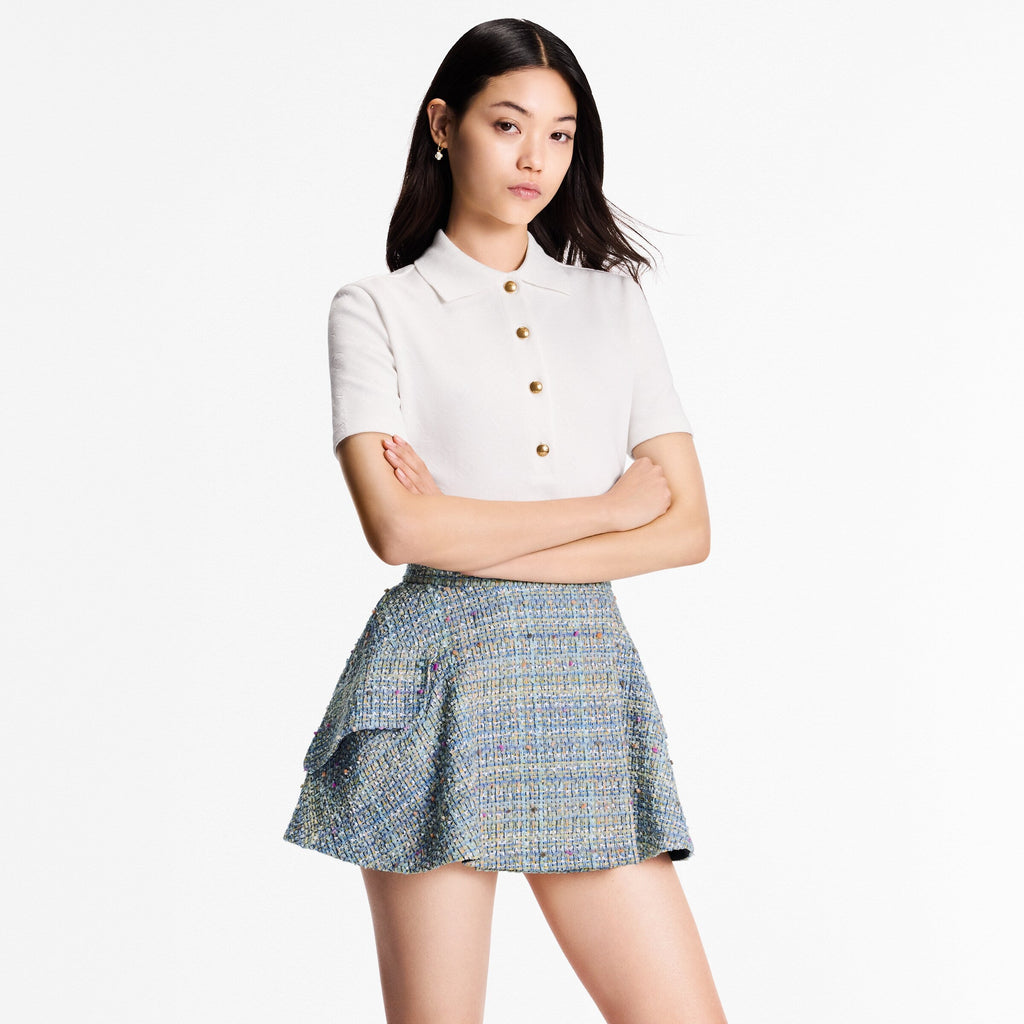 Monogram Piqué Polo Top