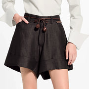 Cord Belt Tailored Shorts