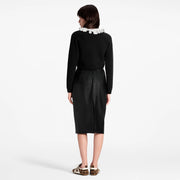 Ruffle Collar Cardigan