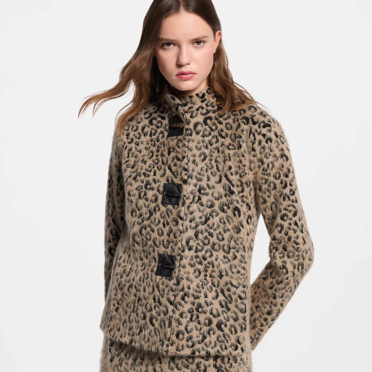Leopard Knit Jacket