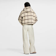 Check Motif Hooded Jacket