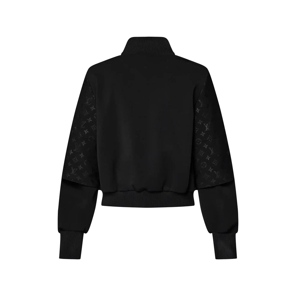 Embossed Monogram Zip-Up Jacket