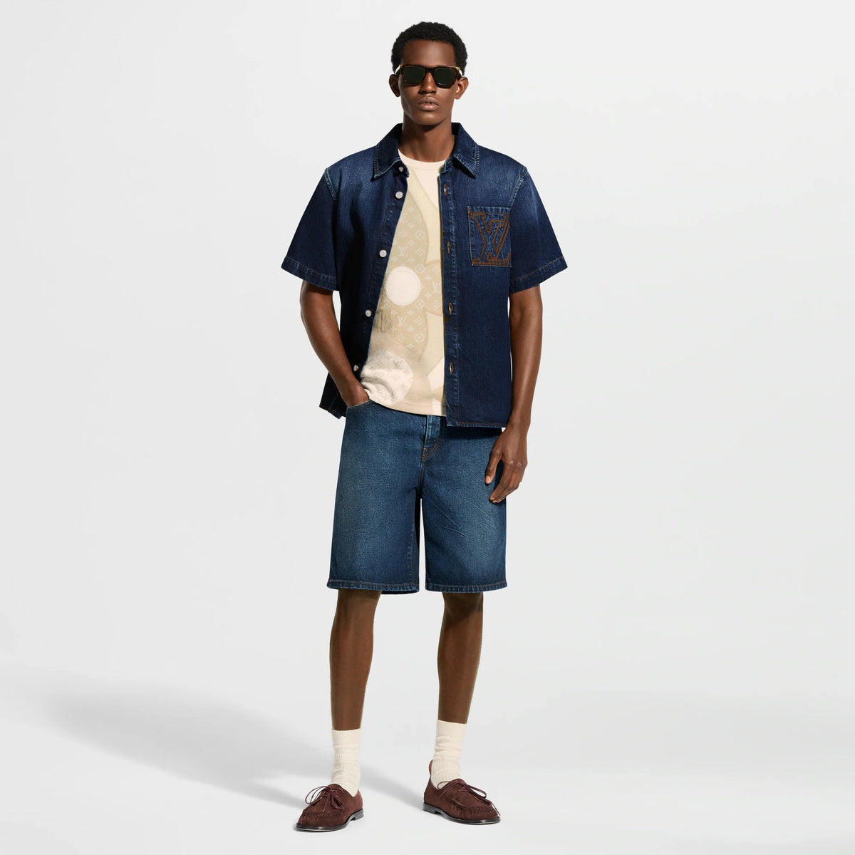 LV Denim Shorts