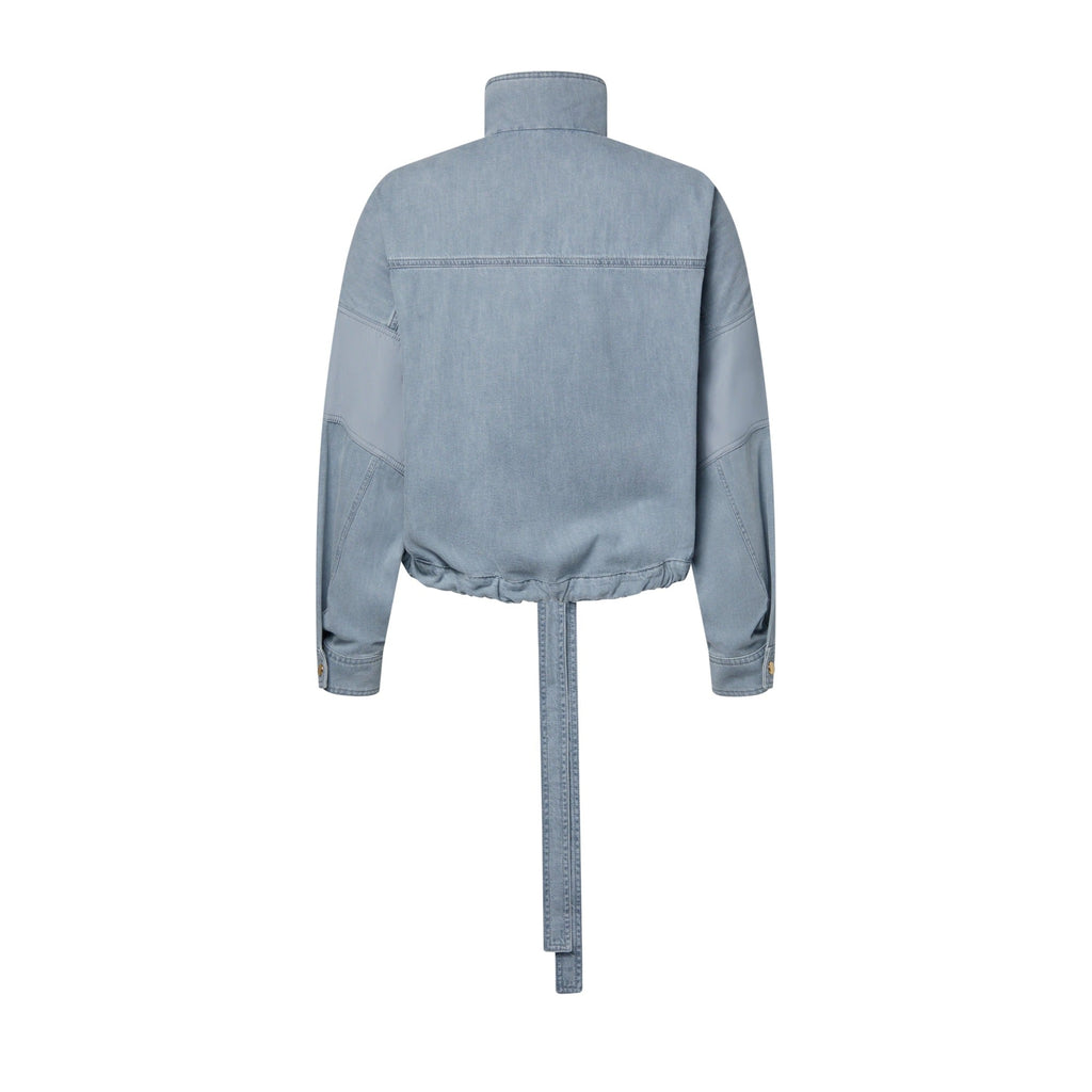Utility Pocket Washed Denim Jacket