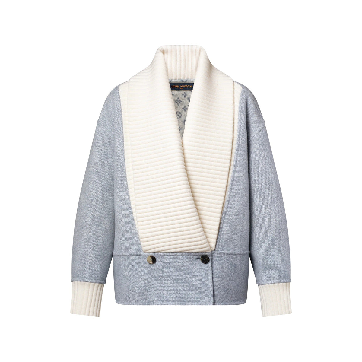 Denim-Effect Double Face Jacket