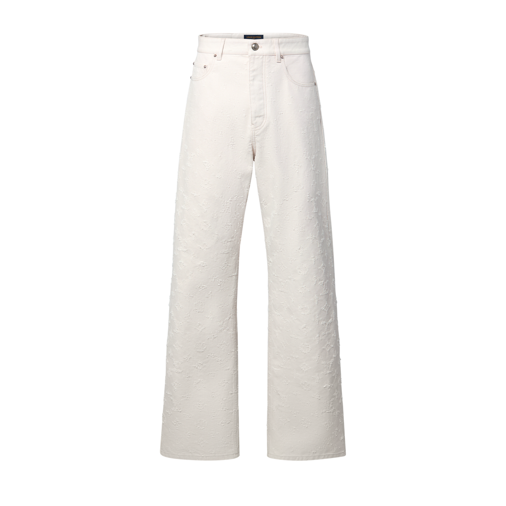 Monogram Needle-Punched Denim Skate Pants