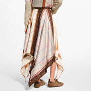 Trunk Print Handkerchief Hem Skirt