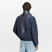 Leather Mix Track Top