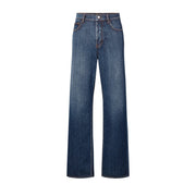 Monogram Washed Denim Skate Pants