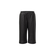 Nappa Leather Capri Pants