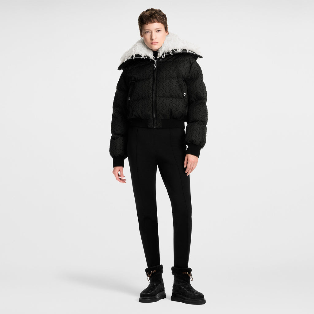 Feather Collar Puffer Jacket