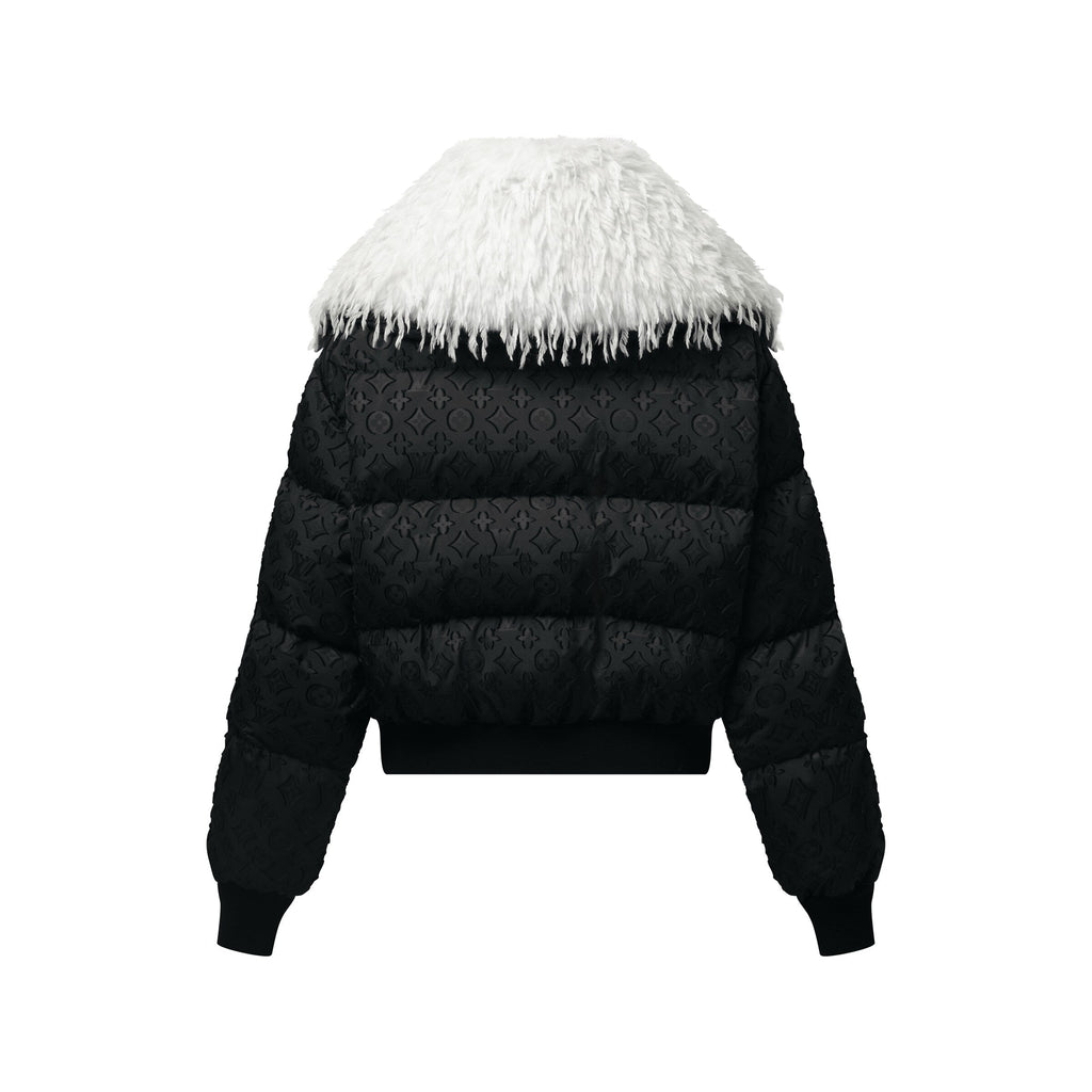 Feather Collar Puffer Jacket