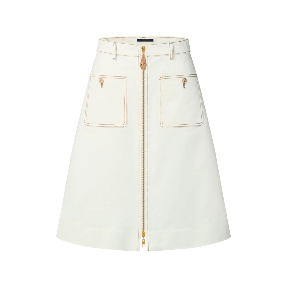 Contrast Stitch Utility Skirt