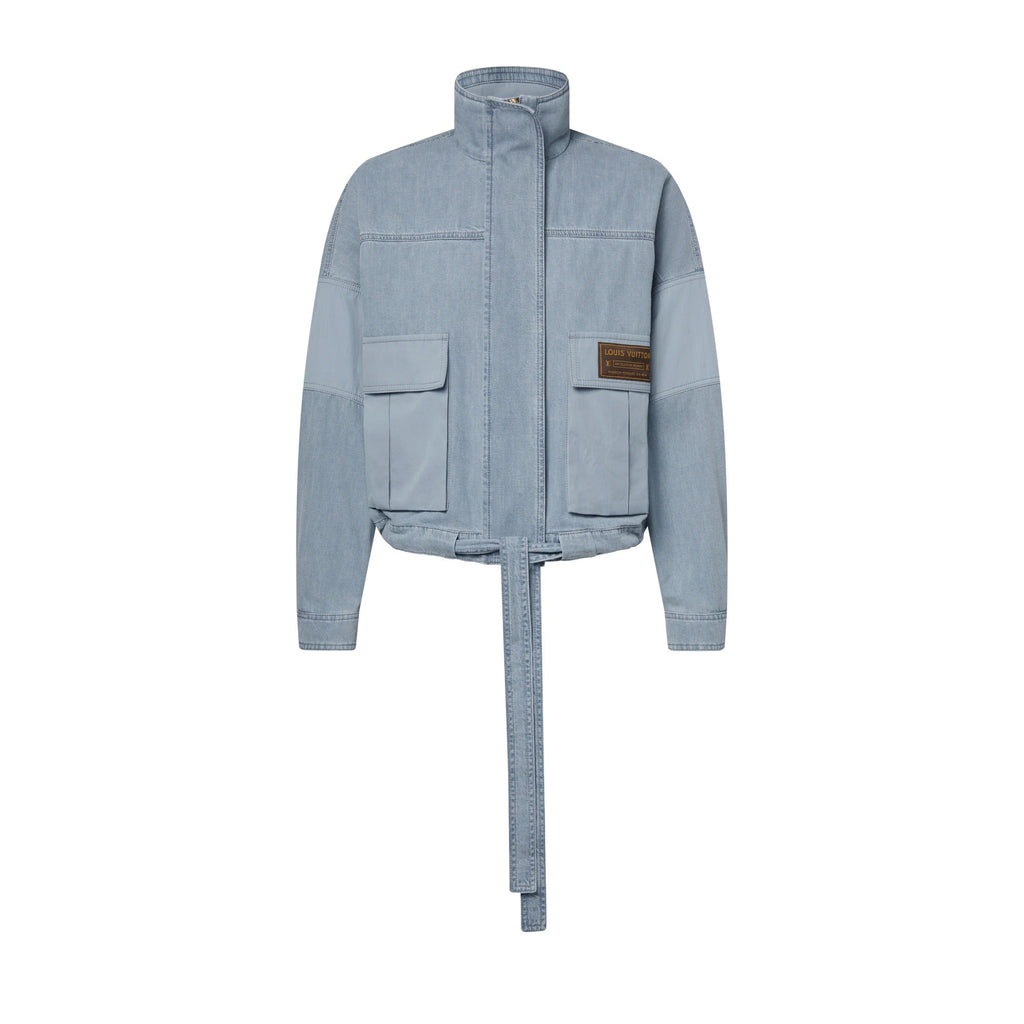 Utility Pocket Washed Denim Jacket