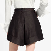 Cord Belt Tailored Shorts