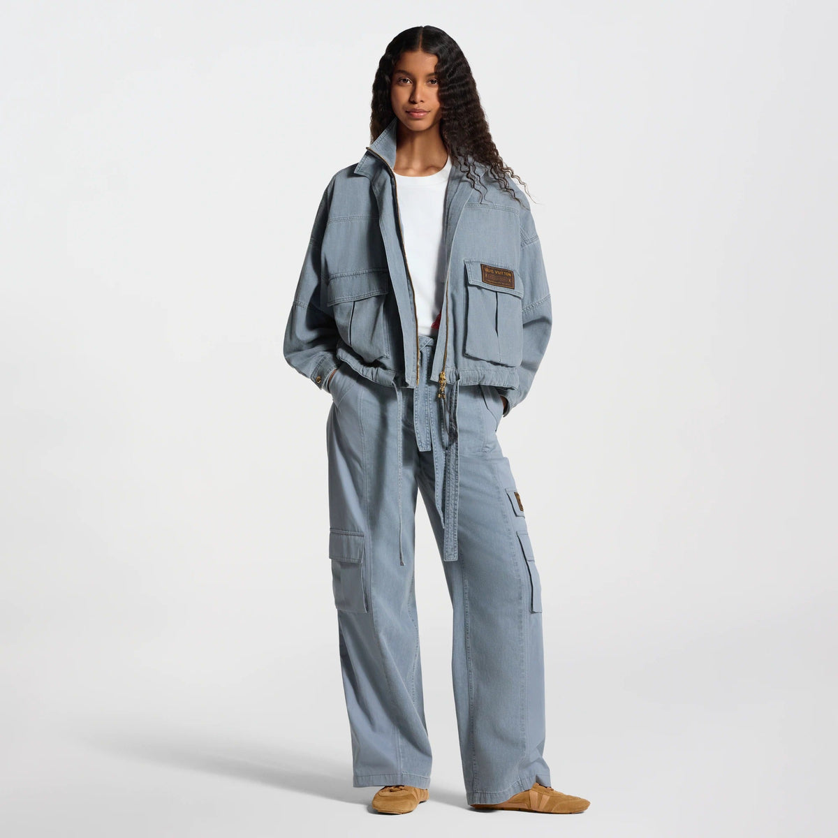 Utility Pocket Washed Denim Jacket