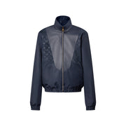 Leather Mix Track Top