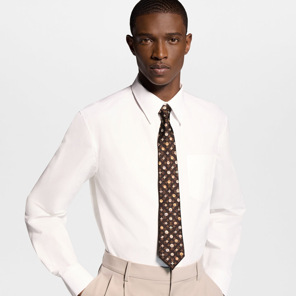 Monogram Flower Tie