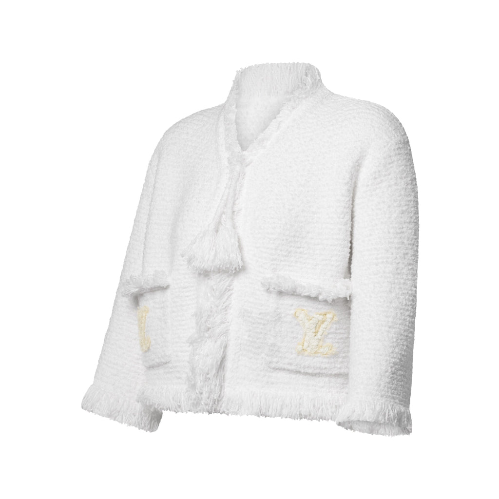 Fringe Hem Toweling Jacket