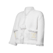 Fringe Hem Toweling Jacket