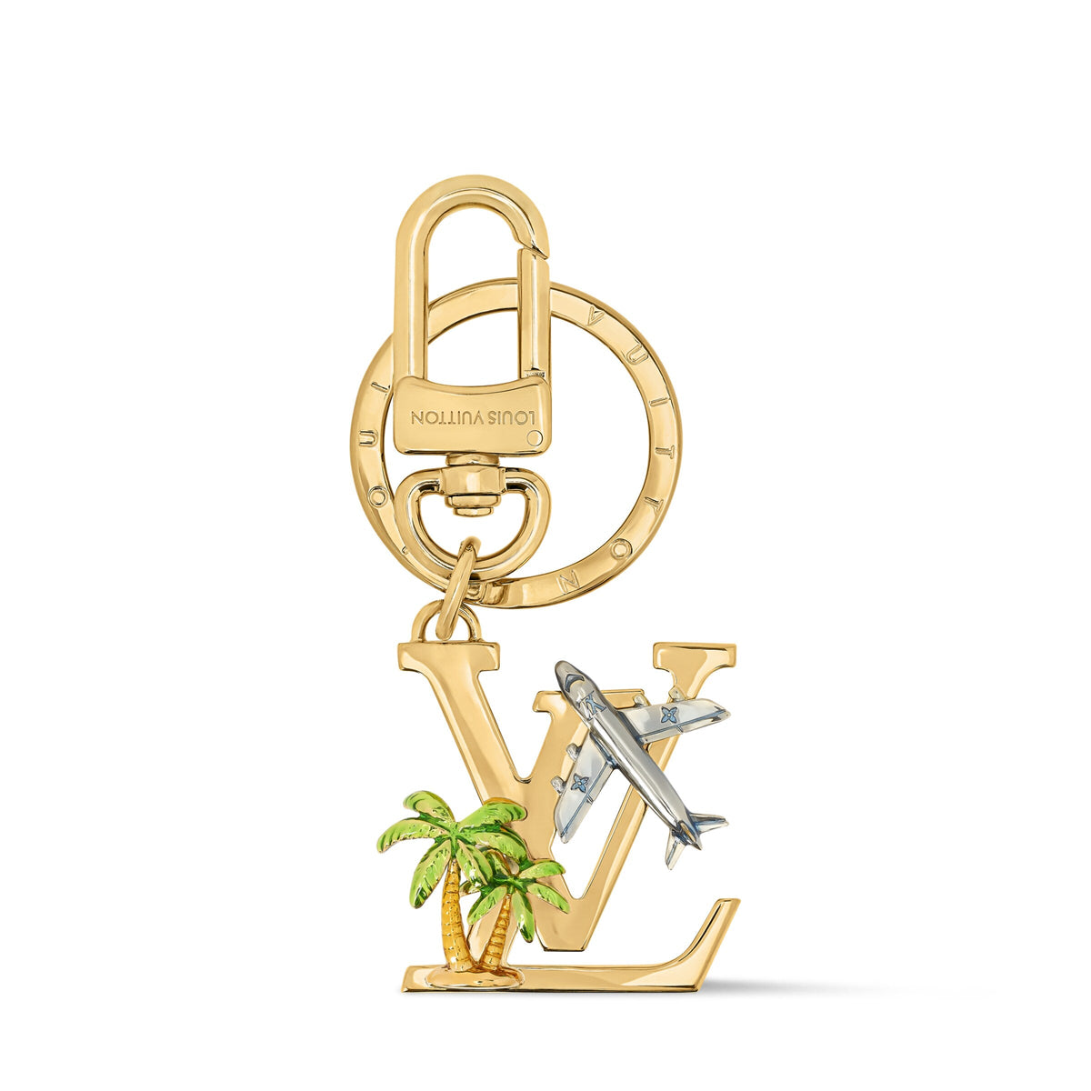 LV Initiales Palm Key Holder and Bag Charm
