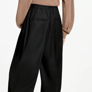 Tailored Wide-Leg Wool Pants