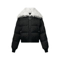 Feather Collar Puffer Jacket