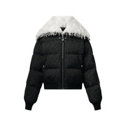 Feather Collar Puffer Jacket