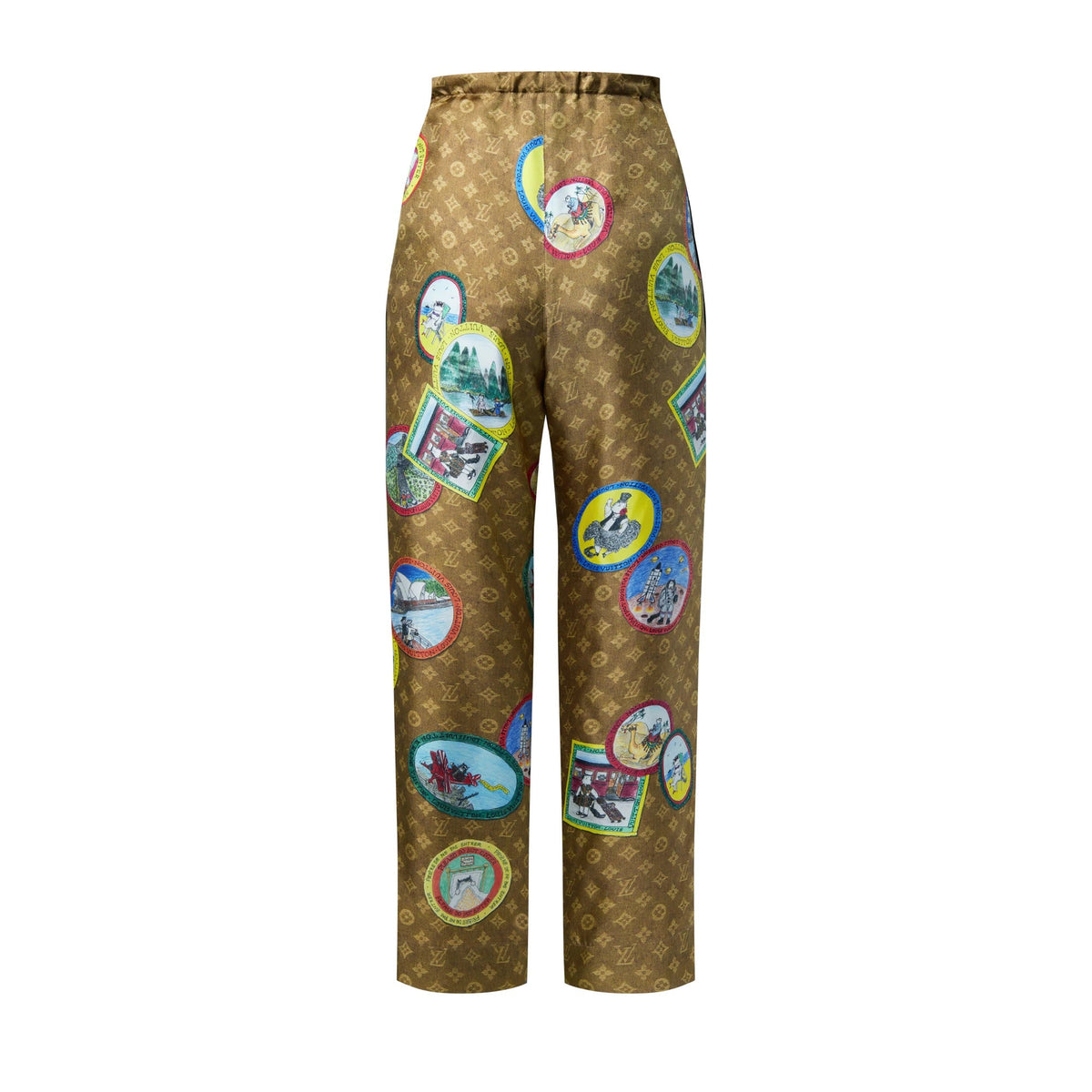 Monogram Cat Stamp Pajama Pants