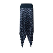 Nouveau Pleated Handkerchief Hem Skirt