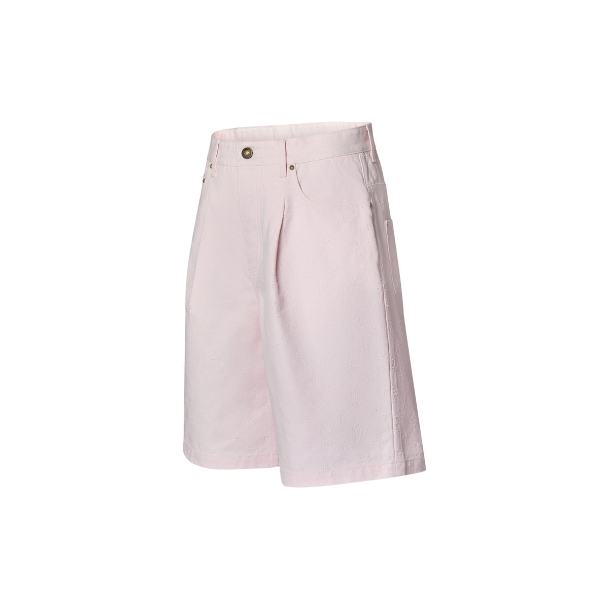 Monogram Needle-Punched Tailored Denim Shorts