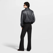 Vintage Effect Leather Track Top