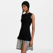Leopard Print Insert Knit Dress