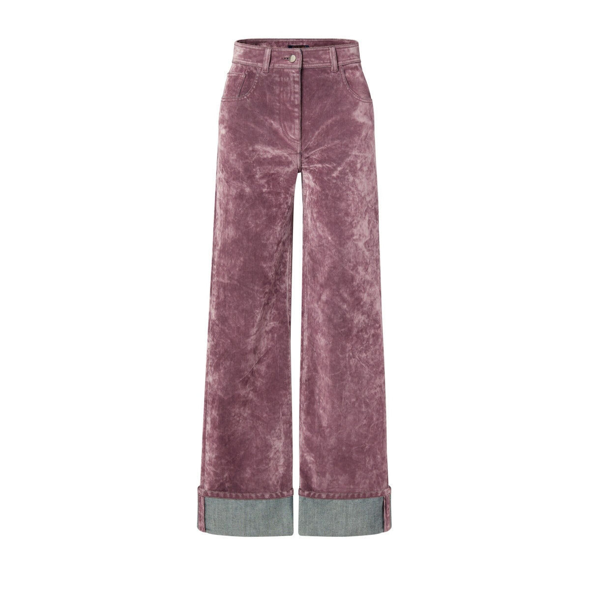 Flocked Denim Jeans