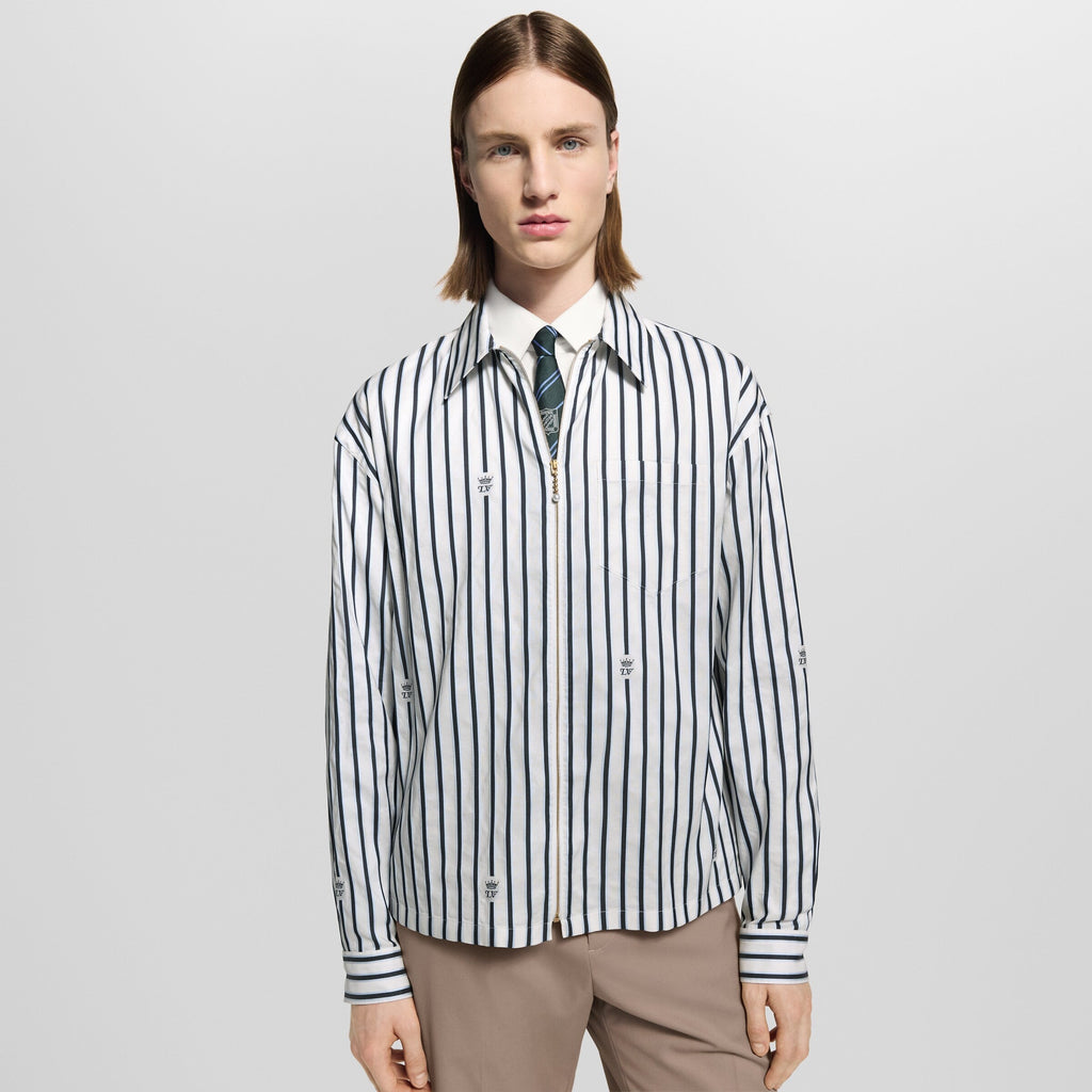 Long-Sleeved Zip-Up Shirt