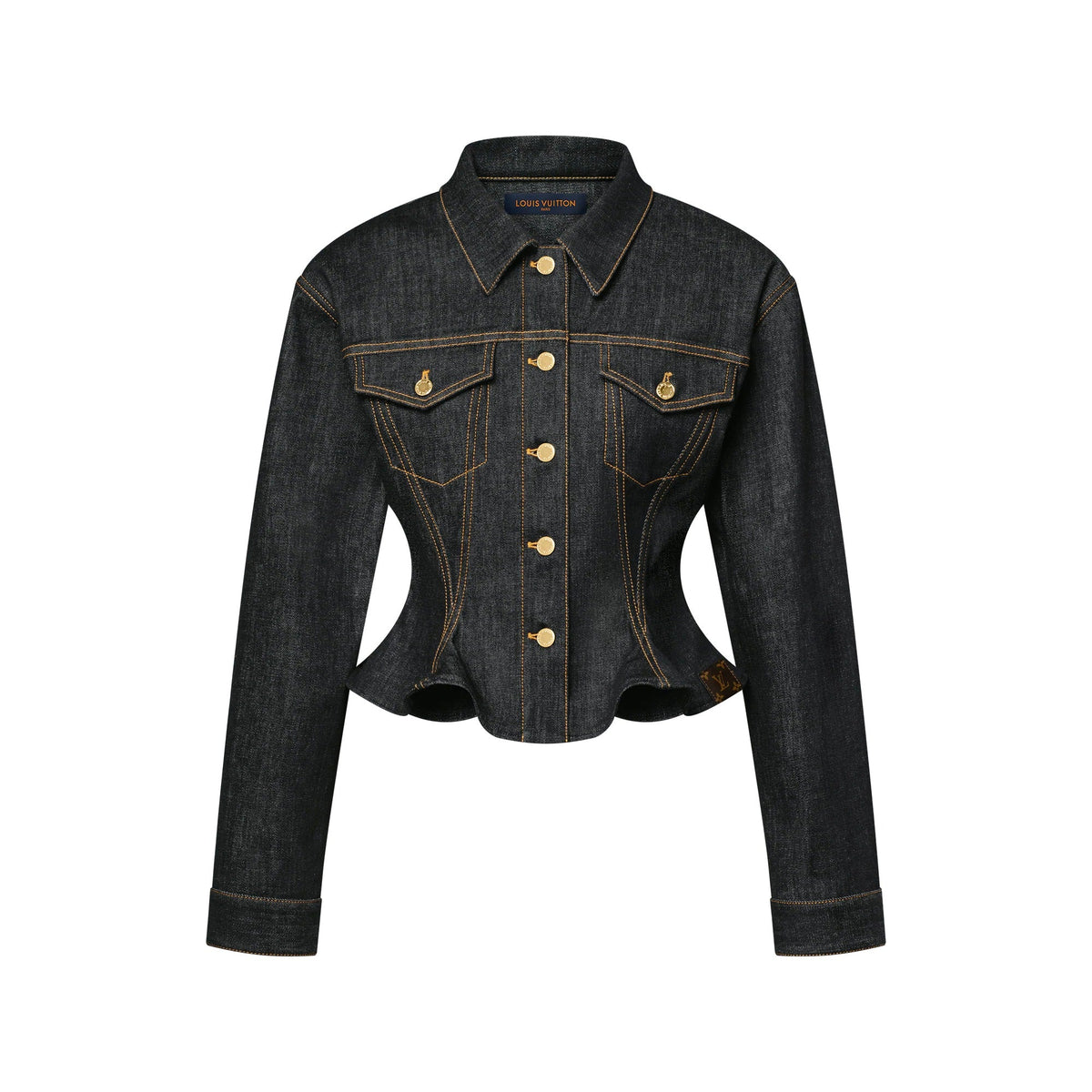 Fluted Denim Jacket