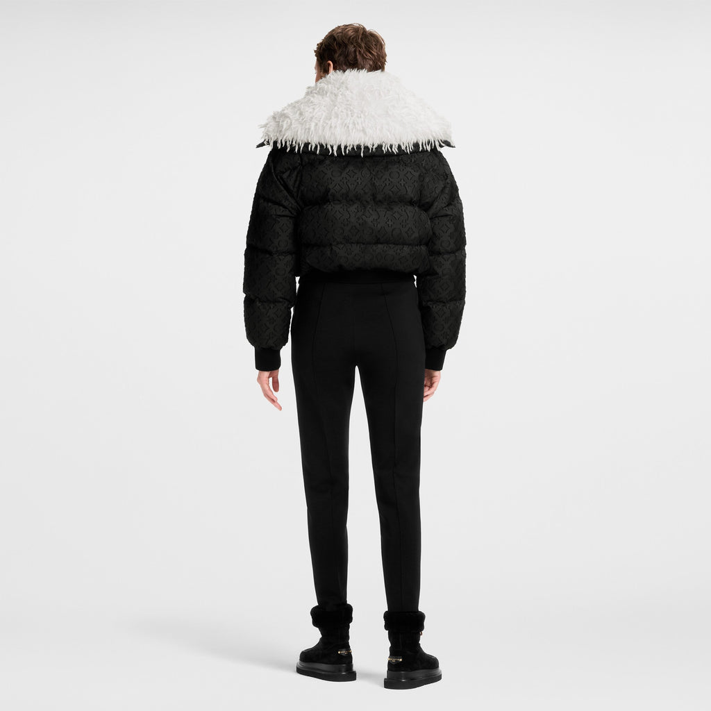 Feather Collar Puffer Jacket