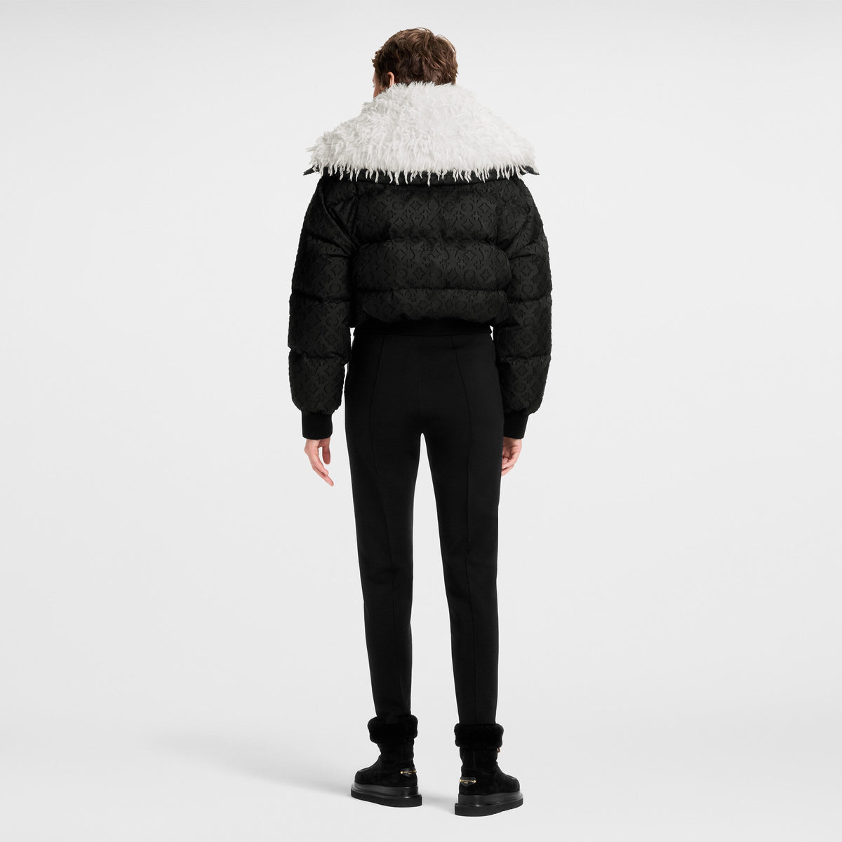 Feather Collar Puffer Jacket