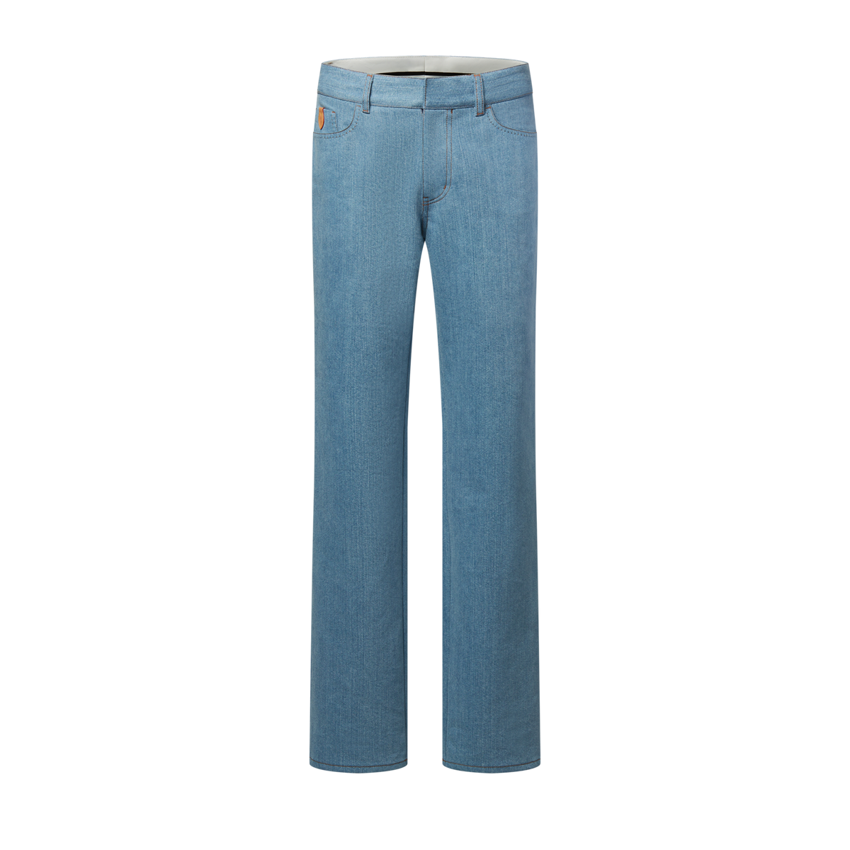 Silk-Blend Denim Pants