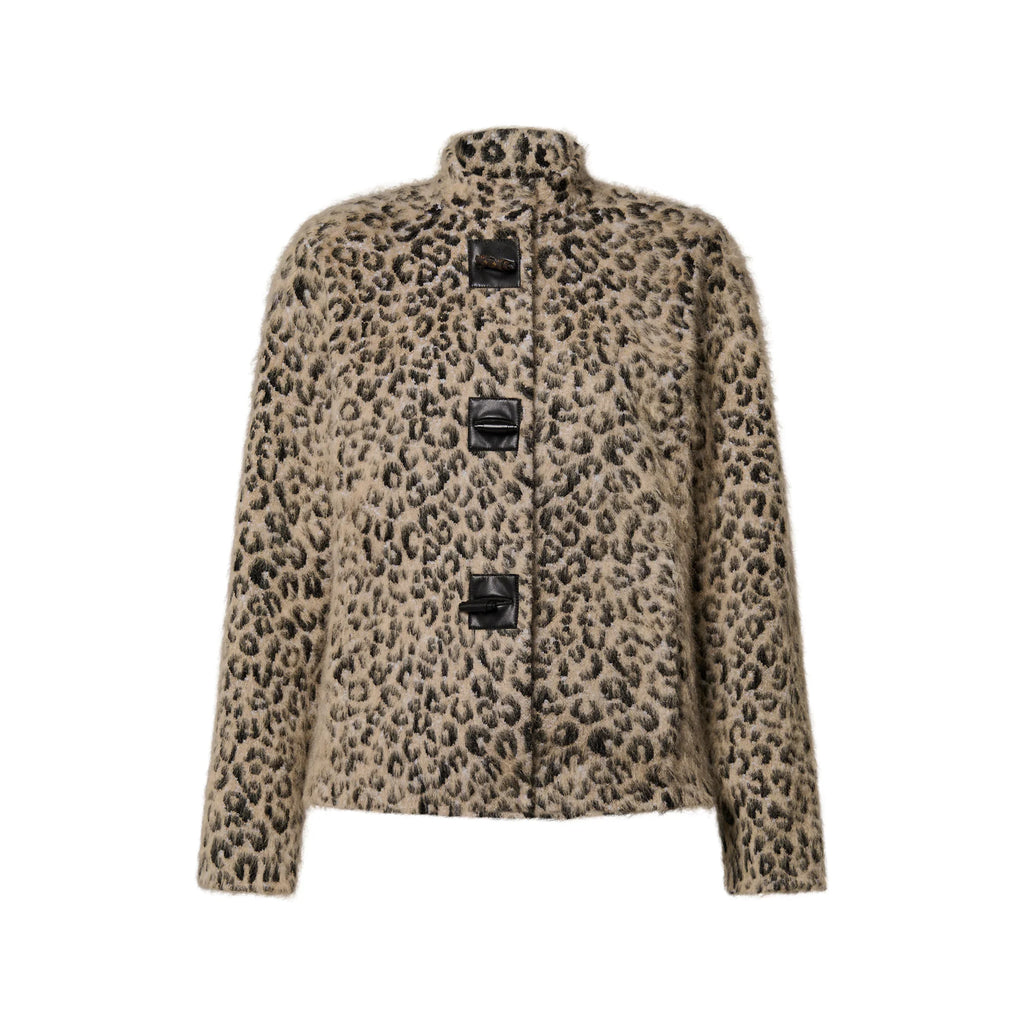 Leopard Knit Jacket