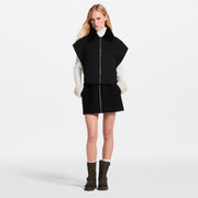 Fur Collar Sleeveless Jacket