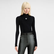 Long-Sleeved Rib-Knit Top