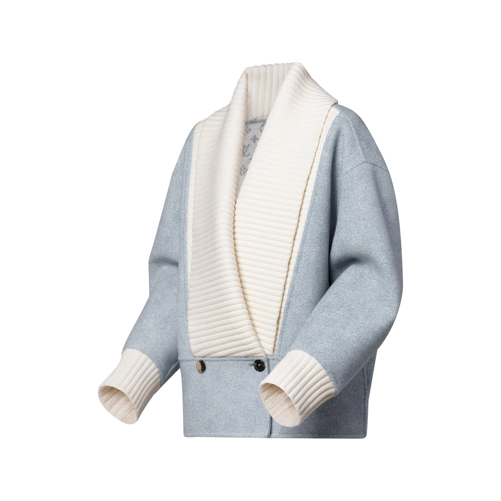 Denim-Effect Double Face Jacket